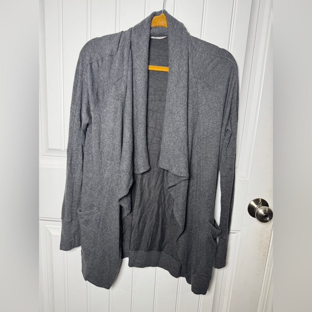 Athleta Dark Gray Studio Wrap Cardigan - Picture 2 of 6